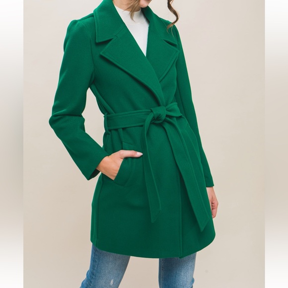 25 Fabulous Lapel Collared Trench Coat with Waist Tie - Picture 2 of 3